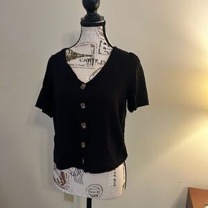 URBAN Romantics Black Button-Down Shirt